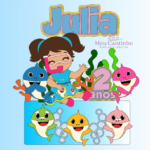 Arquivo de Corte Topo de bolo Baby Shark menina em camadas