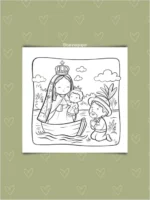 Arte pronta para imprimir Livro de Colorir: Colorindo com Maria - Imagem 5