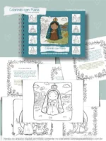 Arte pronta para imprimir Livro de Colorir: Colorindo com Maria - Imagem 2