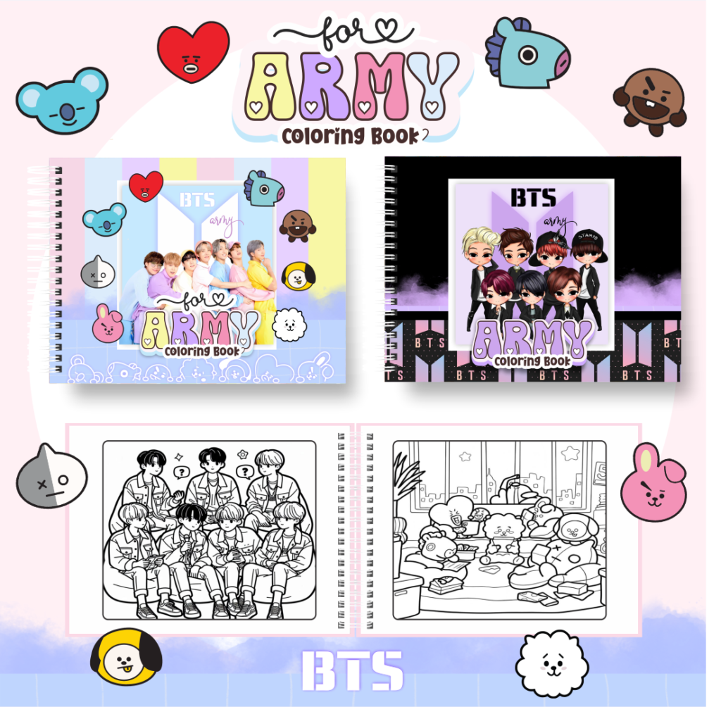 Livro de Colorir BTS - Imagem 1