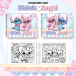 Livro de Colorir STITCH E ANGEL
