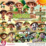 Kit Digital 3D Safari Baby Mascotinhos