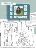 Arte pronta para imprimir Livro de Colorir: Colorindo com Maria - Imagem 9