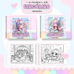 Livro de Colorir MENINA E UNICÓRNIO