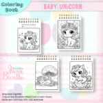 Caderno A5 Para Colorir Baby Unicorn - Imagem 2