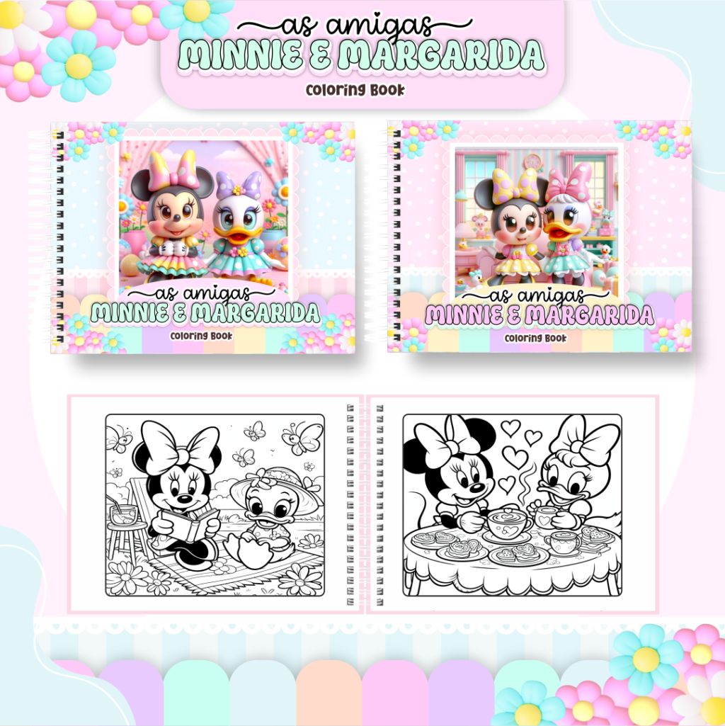 Livro de Colorir MINNIE E MARGARIDA - Imagem 1