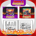 Livro de Colorir CARROS E CAMINHÕES