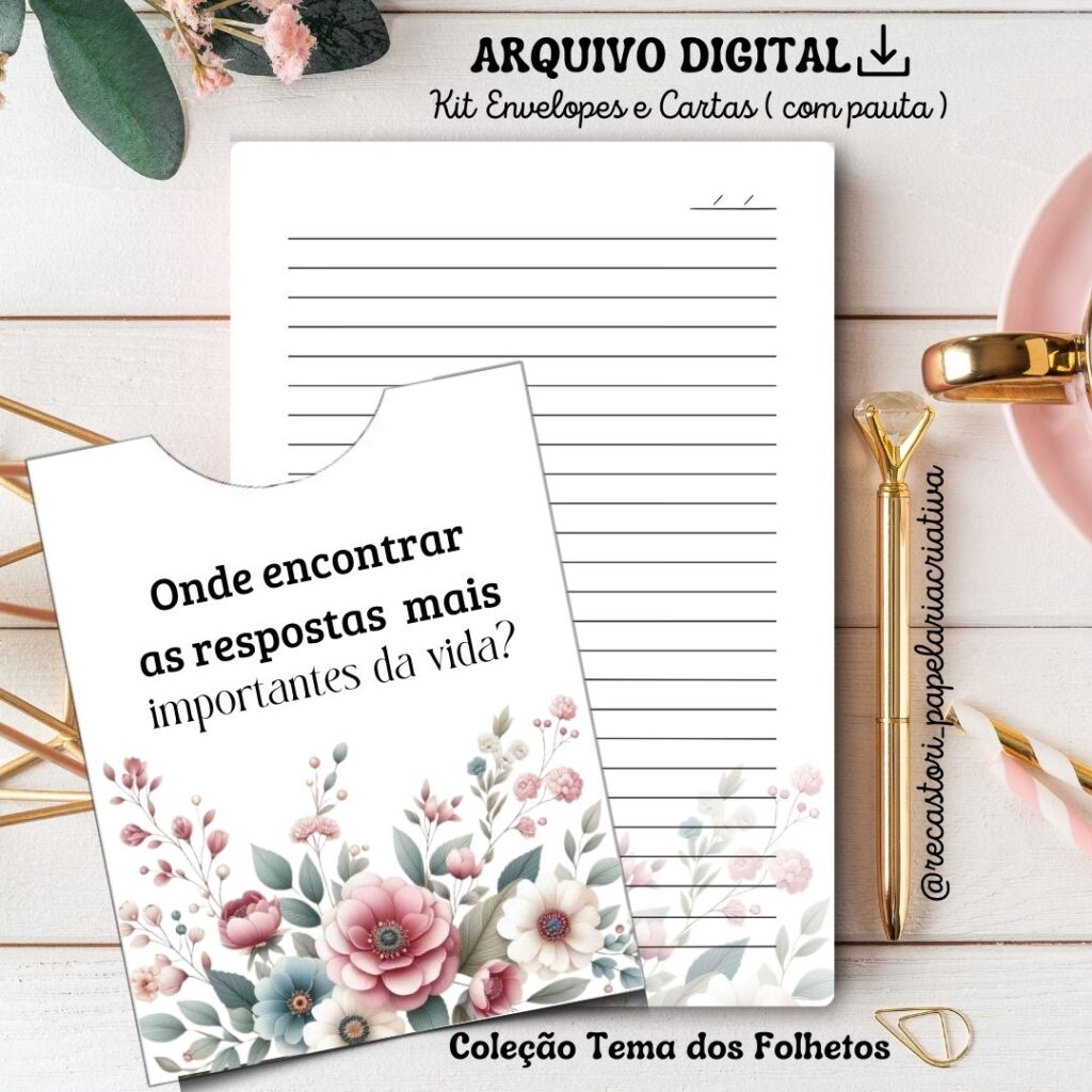 Kit envelope 2 por folha e carta ( Coleção Tema dos Folhetos ) - Imagem 4