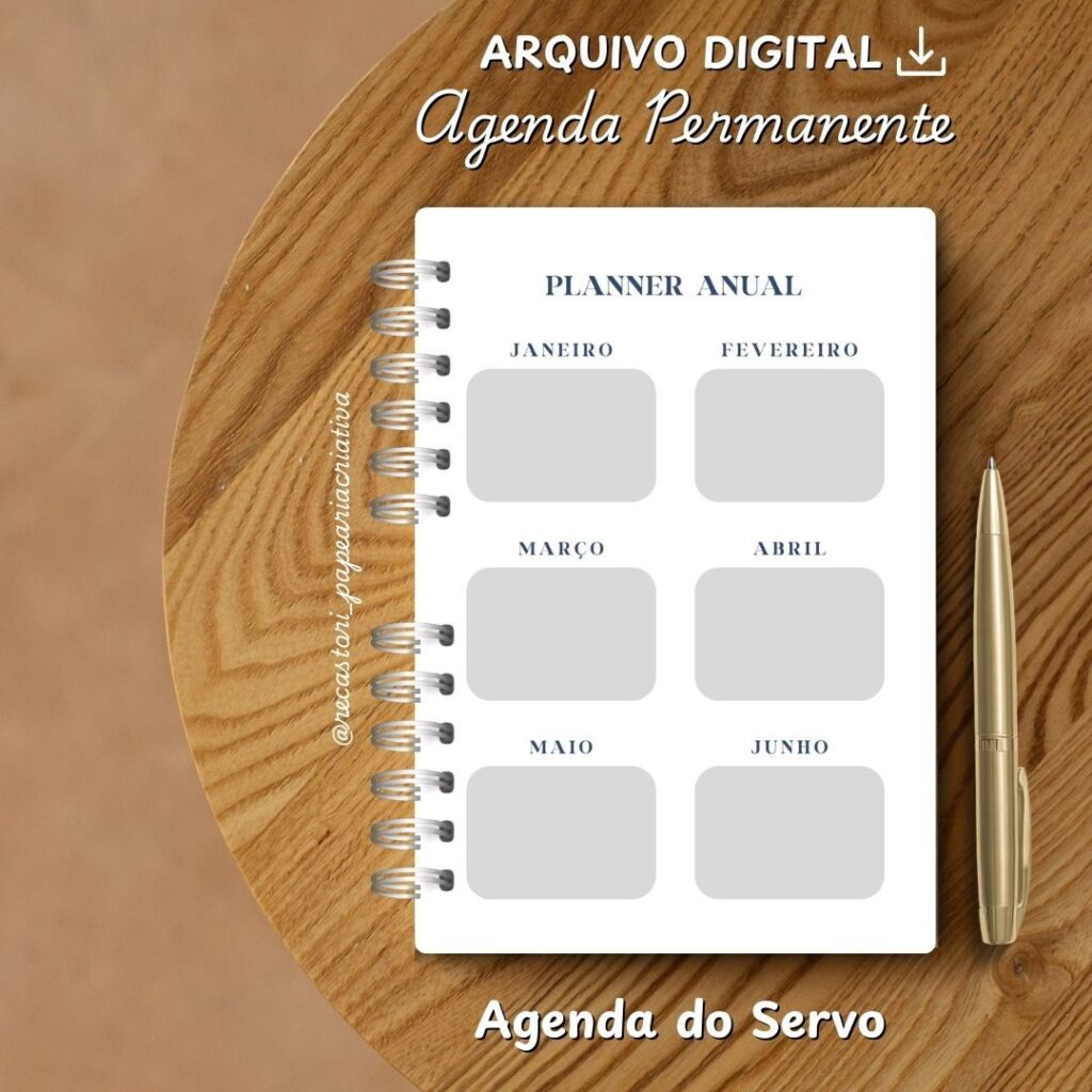 KIT DIGITAL AGENDA DO SERVO – MODELO ALFABETO – AZUL - Imagem 12