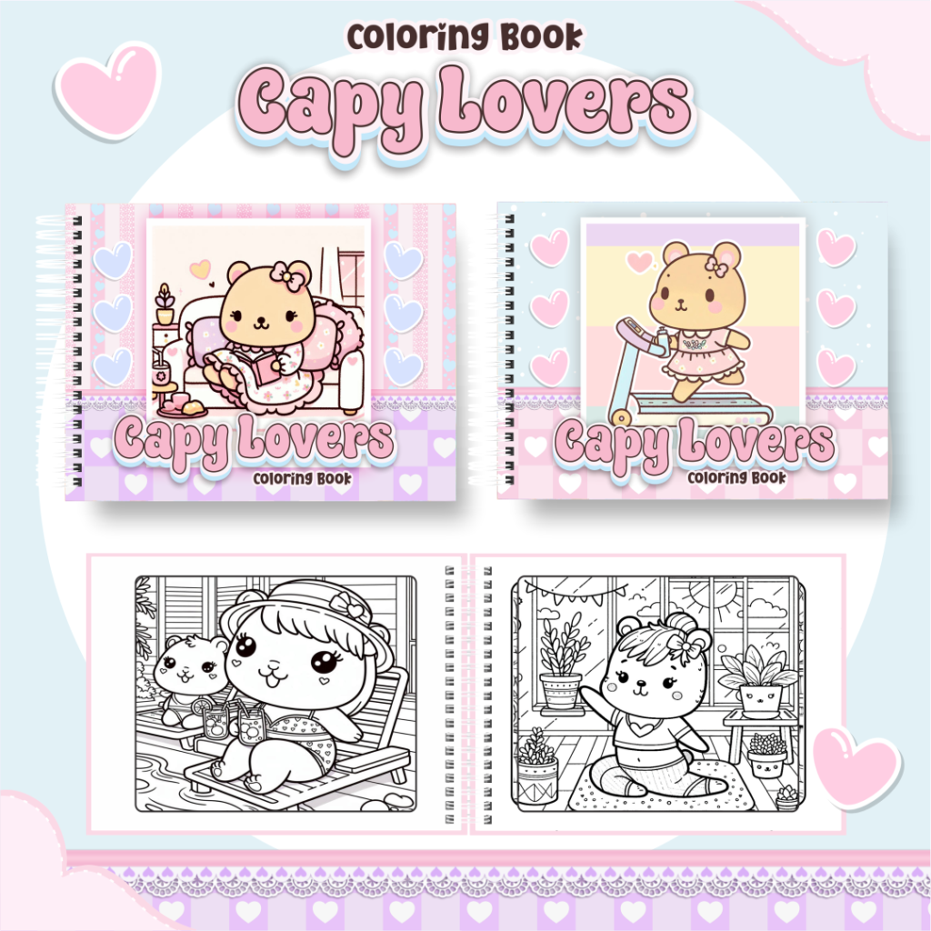 Livro de Colorir CAPY LOVERS - Imagem 1