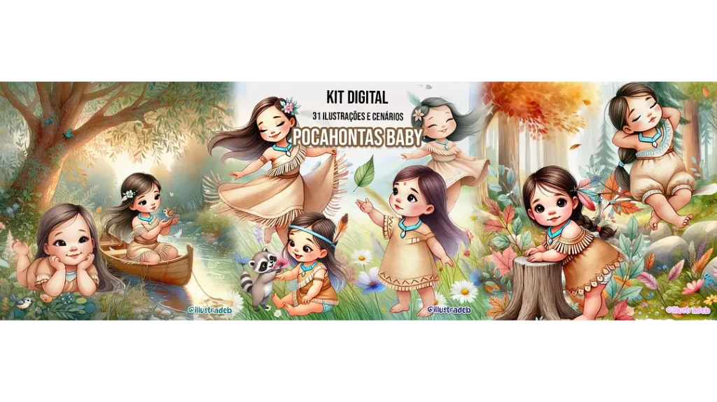 Kit Digital Pocahontas Baby - Imagem 1