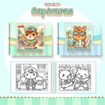 Livro de Colorir CAPIVARA MENINO