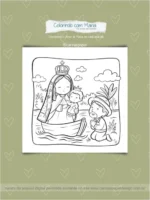 Arte pronta para imprimir Livro de Colorir: Colorindo com Maria - Imagem 7