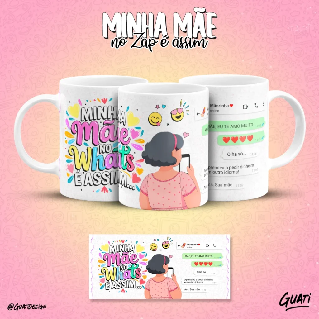 Artes Canecas Minha Mãe no Zap - Imagem 2
