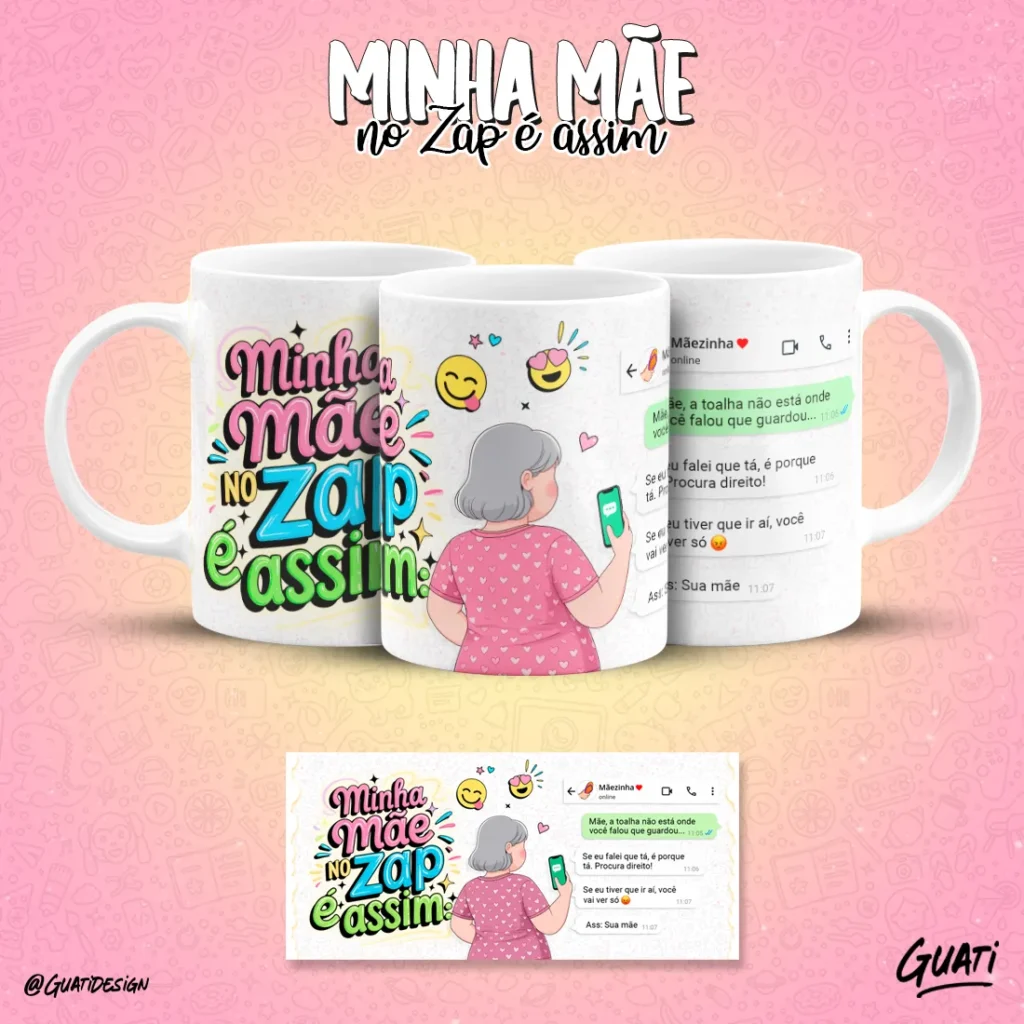 Artes Canecas Minha Mãe no Zap - Imagem 8