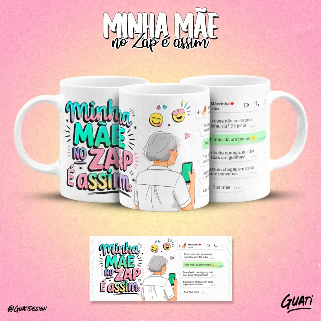 Artes Canecas Minha Mãe no Zap - Imagem 6