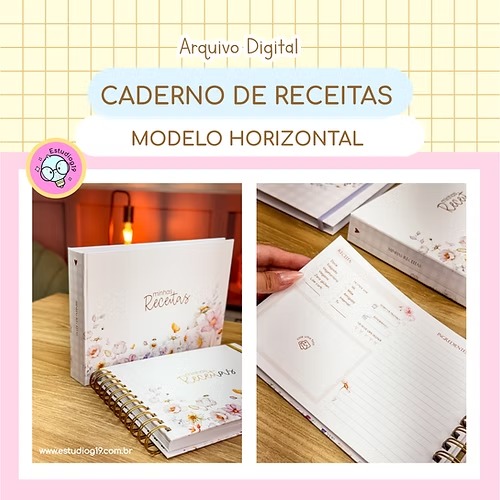 CADERNO DE RECEITAS - Floral