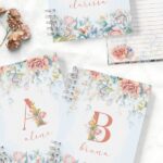 Arquivo 26 Capas Alfabeto A a Z e Miolo Pautado Coleção Doce Floral