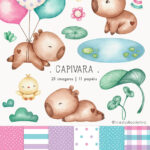 Kit Digital Capivara Candy