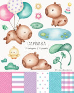 Kit Digital Capivara Candy