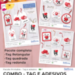 Combo Tag e Adesivo Meu Amor