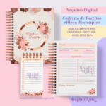 Kit Caderno de Receitas + Bloco de Compras #1 (arquivo digital)