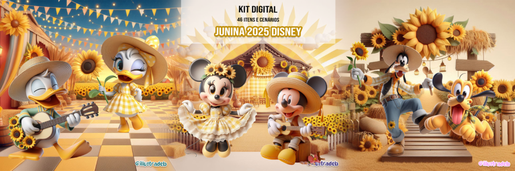 Kit Digital Junina 2025 Disney - Imagem 1