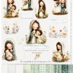 Kit Digital Ilustrações Como Maria: Mãe de Fé e Ternura