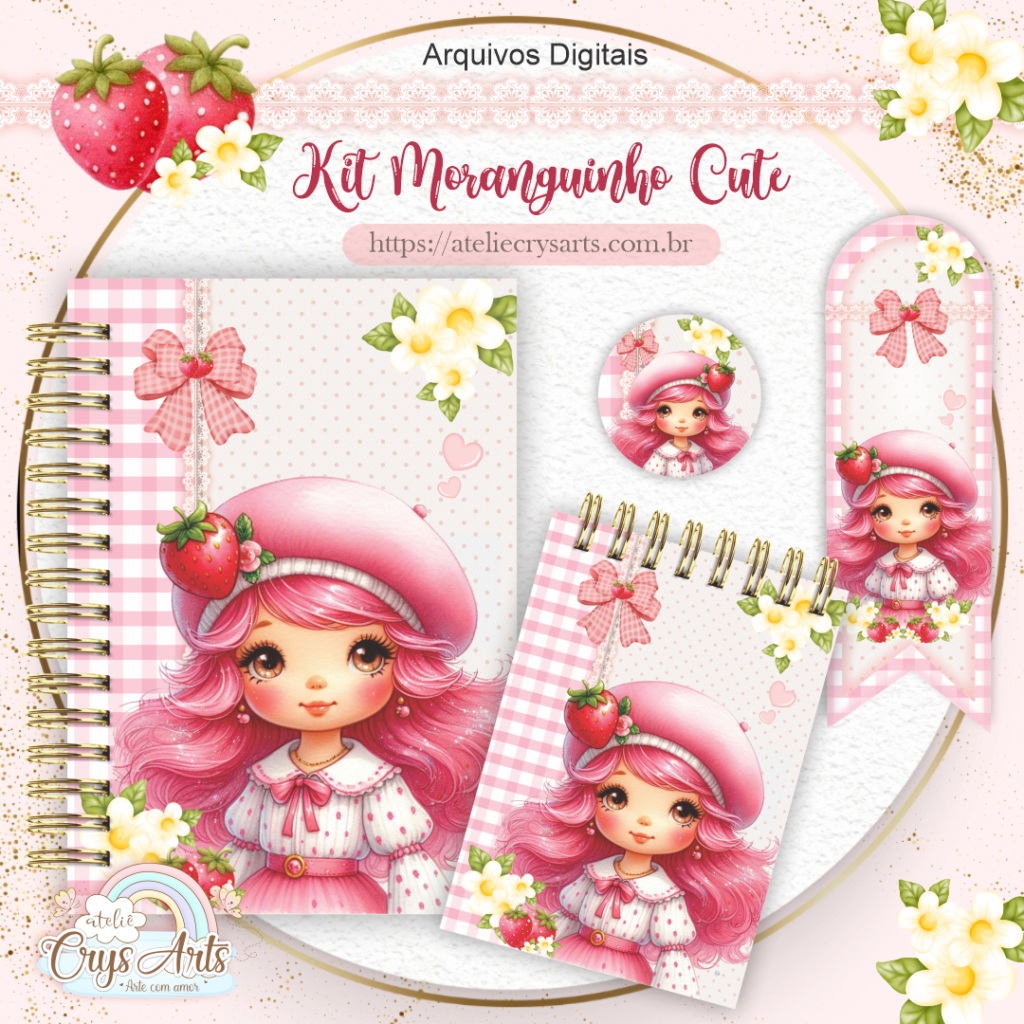 Kit Encadernação Moranguinho - Imagem 1