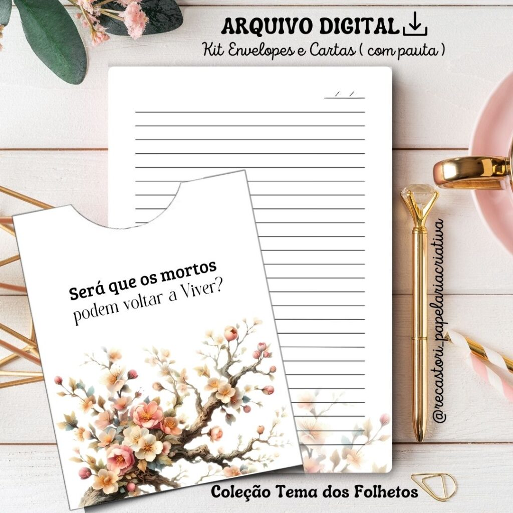 Kit envelope 2 por folha e carta ( Coleção Tema dos Folhetos ) - Imagem 1