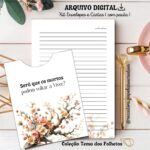 Kit envelope 2 por folha e carta ( Coleção Tema dos Folhetos )