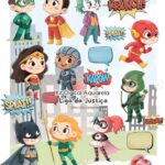 Kit Digital Liga da Justiça Aquarela