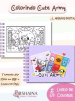 Livro de Colorir Cute Army