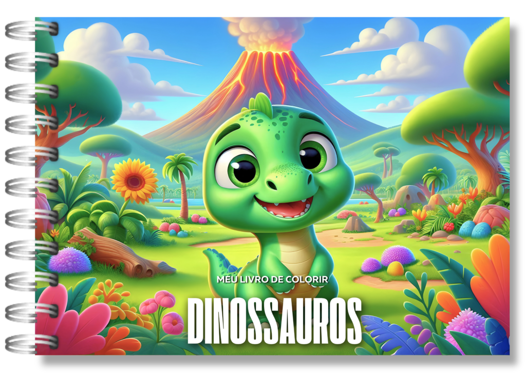 Livro de Colorir DINOSSAUROS - Imagem 1