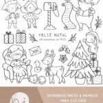 Feliz Natal | Para colorir