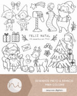 Feliz Natal | Para colorir