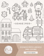 Bombeiros | Para colorir