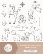 Noite Feliz | Para colorir