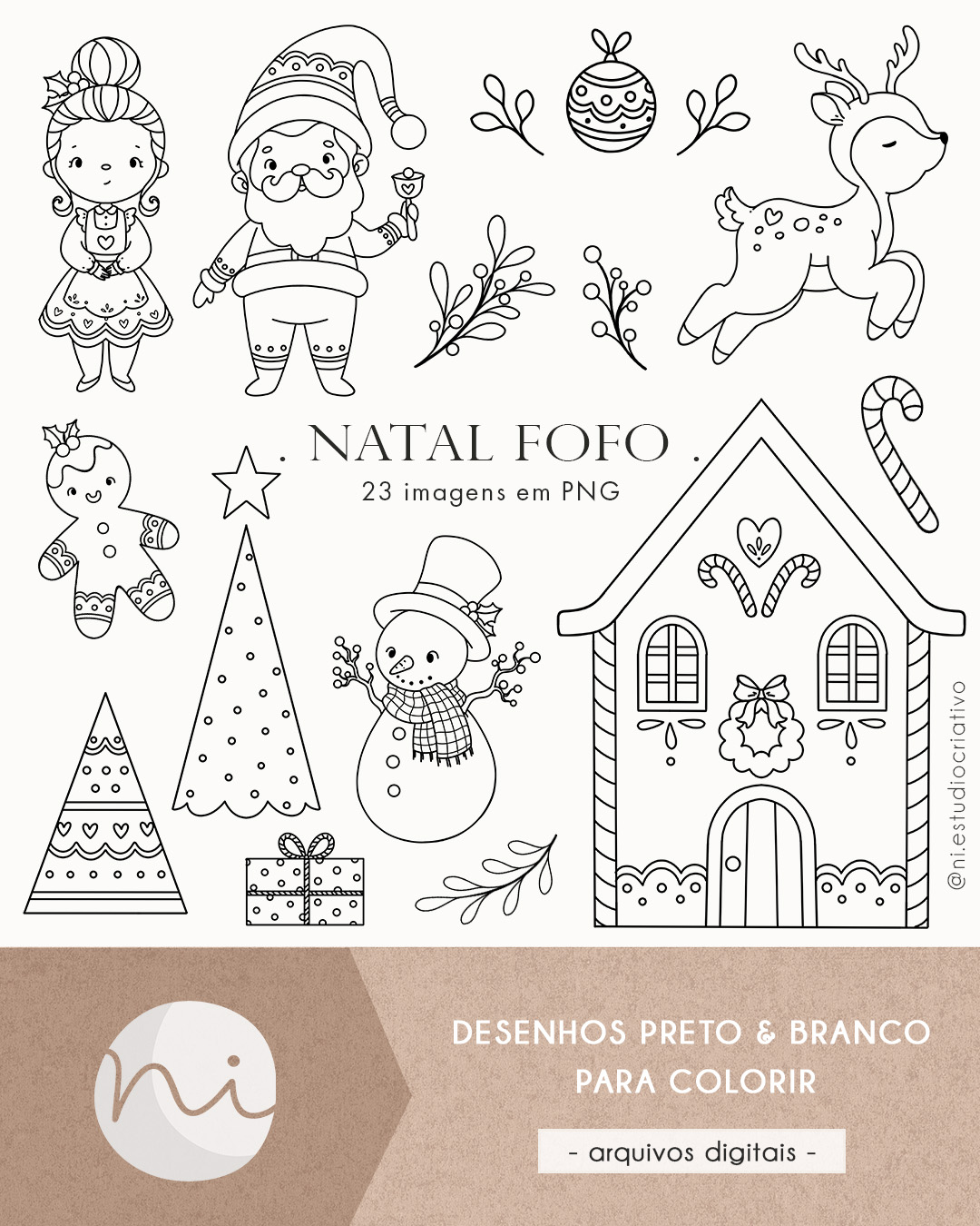 Natal Fofo Para Colorir Drive Da Cris