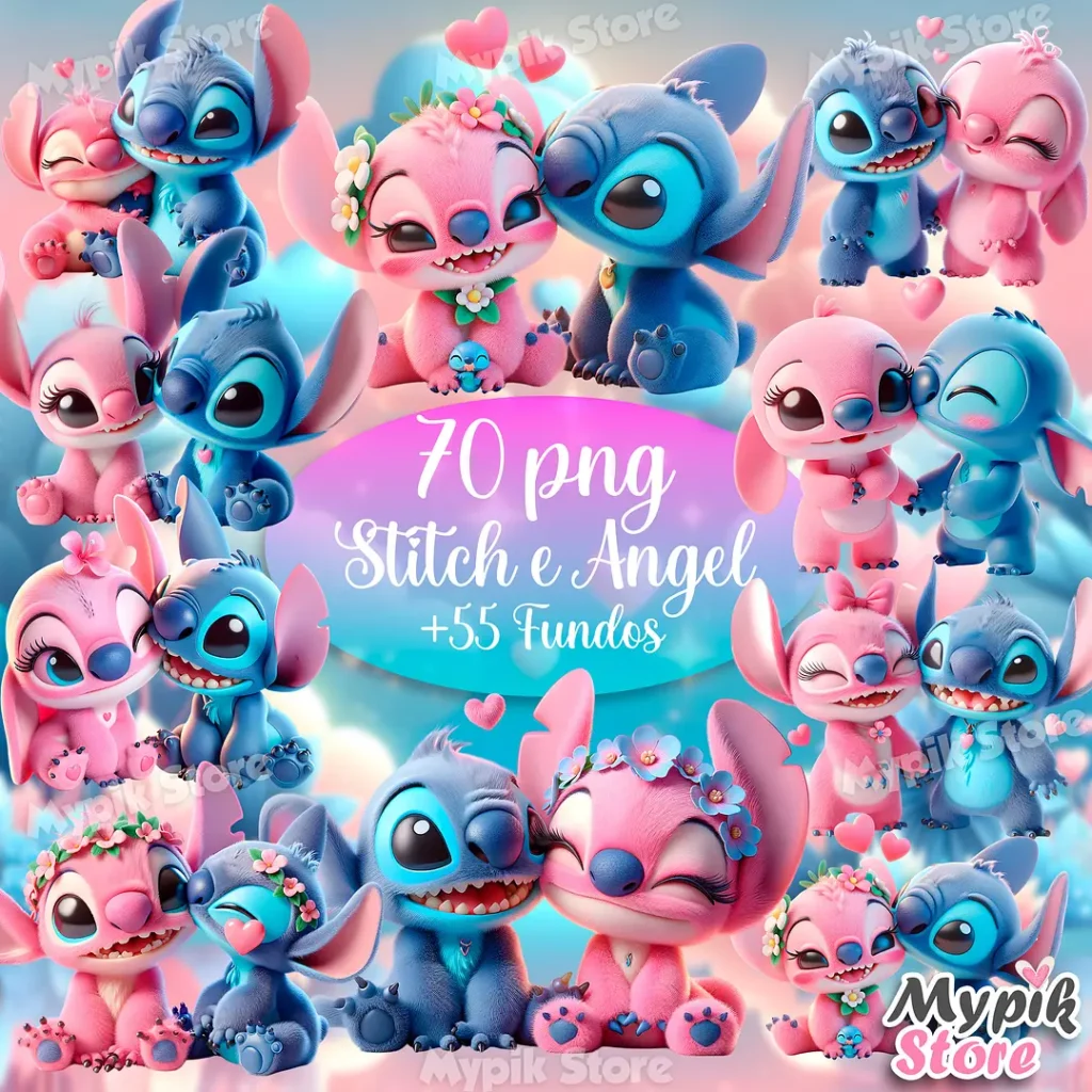 Kit Digital Stitch e Angel - Imagem 1