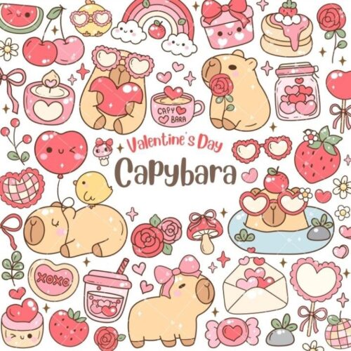 Kit Digital Capivara LOVE