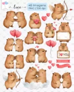 Kit Digital Capivara Apaixonada - Imagem 3