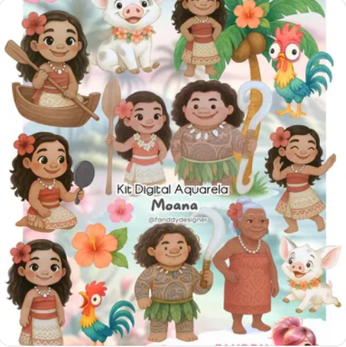 Kit Digital MOANA AQUARELA
