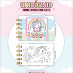 Mini livrinho de Colorir - UNICÓRNIO