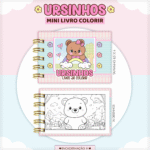 Mini livrinho de Colorir - URSINHAS