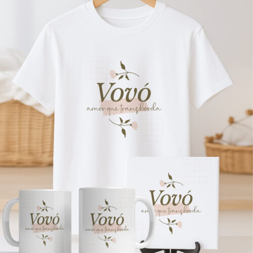 Pacote Artes DUPLA Caneca Camisa Avós V4