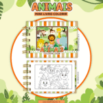Mini livrinho de Colorir - ANIMAIS DA FLORESTA