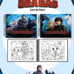 Livro de Colorir COMO TREINAR O SEU DRAGÃO