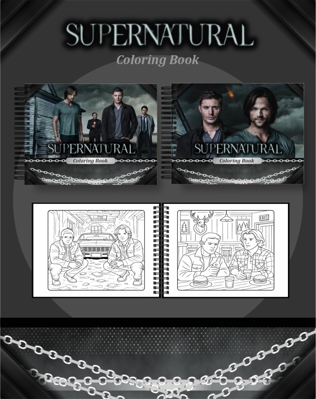 Livro de Colorir SUPERNATURAL - Imagem 1
