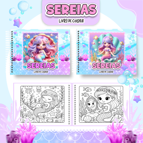 Livro de Colorir SEREIAS
